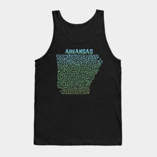 Arkansas State Outline Colorful Maze & Labyrinth Tank Top